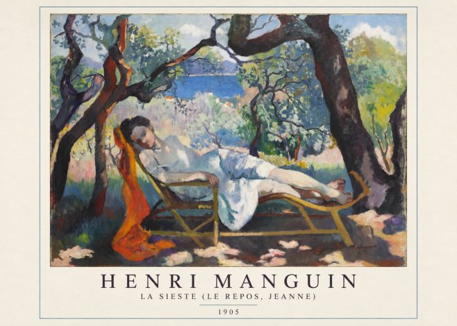 Henri Manguin La Sieste (Le Repos, Jeanne) No4 - Plakat
