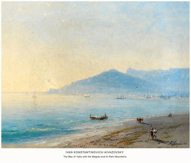 Ivan Konstantinovich Aivazovsky The Bay of Yalta with the Magobi and Ai-petri Mountains No5 - Plakat