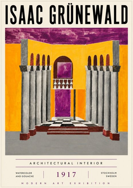 Isaac Grünewald Architectural Interior No6 - Plakat
