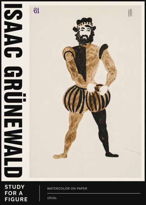 Isaac Grünewald Study for a Figure No3 - Plakat