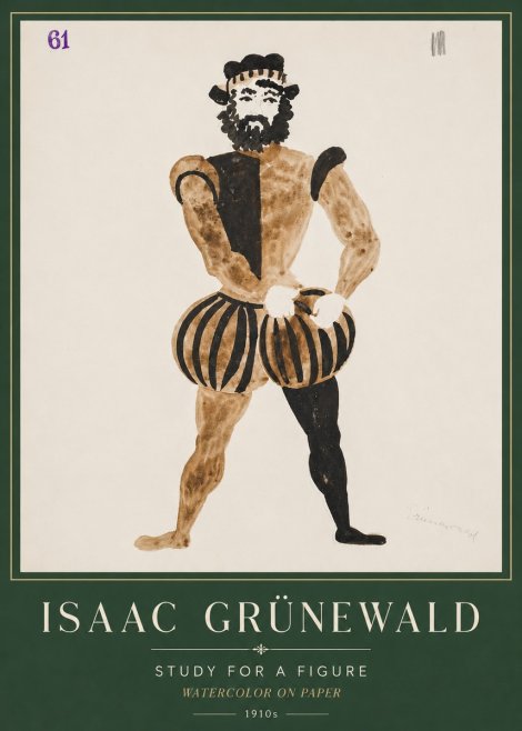 Isaac Grünewald Study for a Figure No4 - Plakat