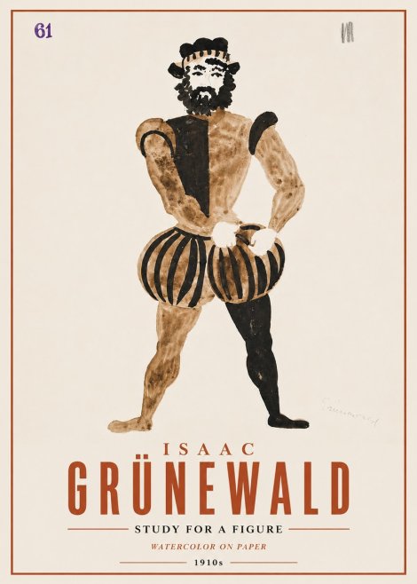 Isaac Grünewald Study for a Figure No6 - Plakat