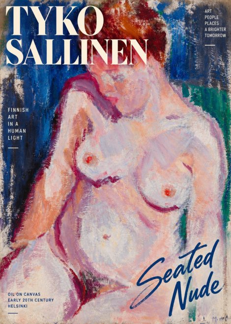 Tyko Sallinen Seated Nude No4 - Plakat
