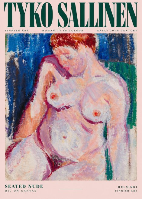 Tyko Sallinen Seated Nude No5 - Plakat