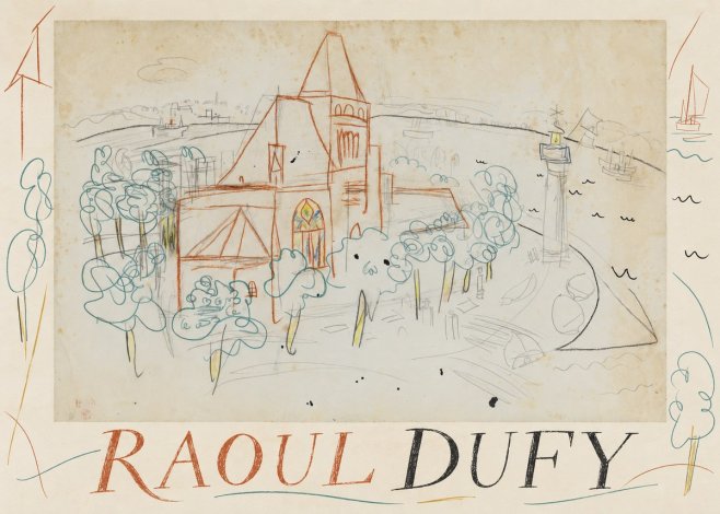 Raoul Dufy Coastal Church and Lighthouse No2 - Plakat