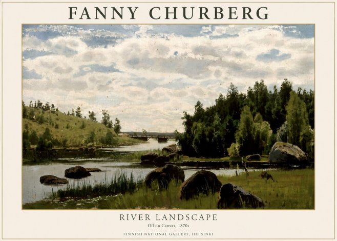 Fanny Churberg River Landscape No1 - Plakat