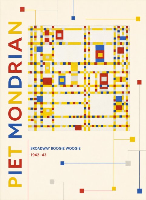 Piet Mondrian Broadway Boogie Woogie No3 - Plakat