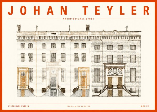 Johan Teyler Elevation Study No2 - Plakat