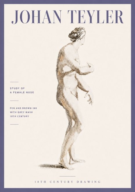 Johan Teyler Study of a Female Nude No6 - Plakat