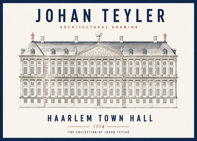 Johan Teyler Haarlem Town Hall - Elevation - 1778 No3 - Plakat