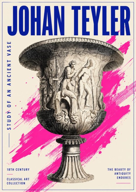 Johan Teyler Study of an Ancient Vase No4 - Plakat