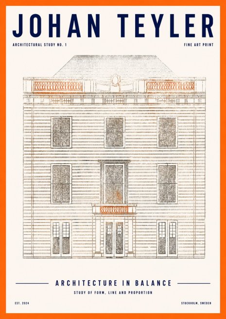Johan Teyler Architectural Study No. 1 II No2 - Plakat