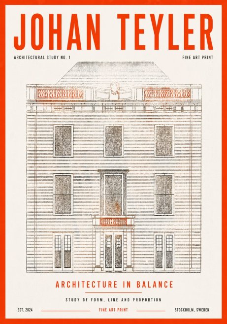 Johan Teyler Architectural Study No. 1 II No6 - Plakat