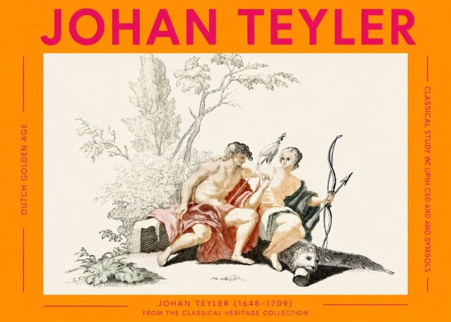 Johan Teyler Classical Study with Cupid and Symbols No2 - Plakat
