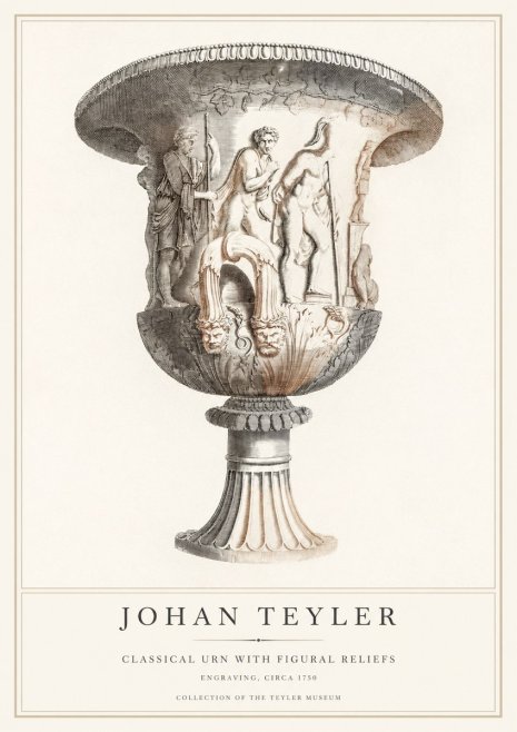 Johan Teyler Classical Urn with Figural Reliefs I No1 - Plakat