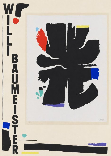 Willi Baumeister Abstract Composition No6 - Plakat