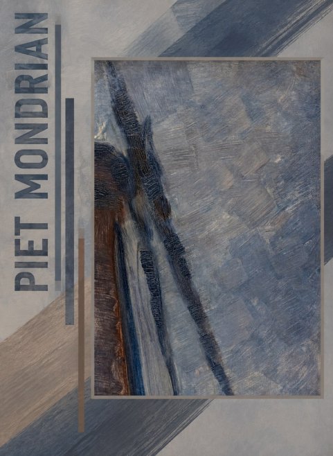 Piet Mondrian Windmill in Sunlight No4 - Plakat
