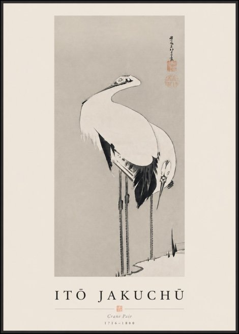 Itō Jakuchū Crane Pair No3 - Plakat