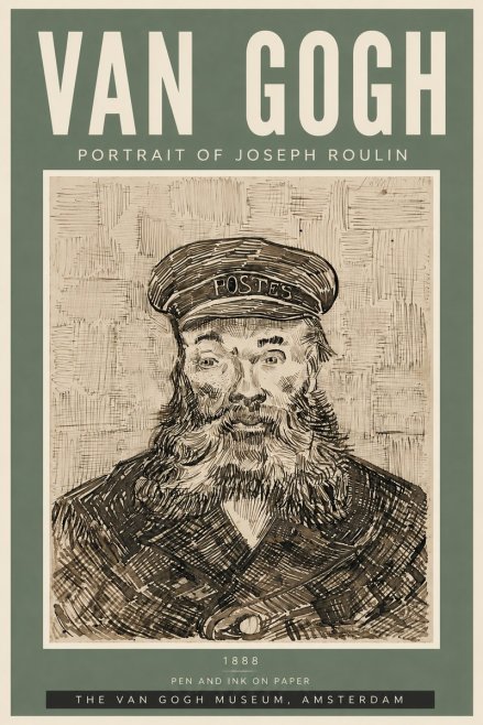 Van Gogh Portrait of Joseph Roulin I No6 - Plakat
