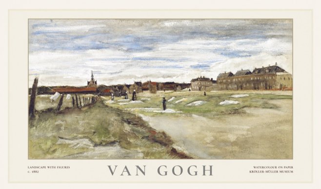 Van Gogh Landscape with Figures No1 - Plakat