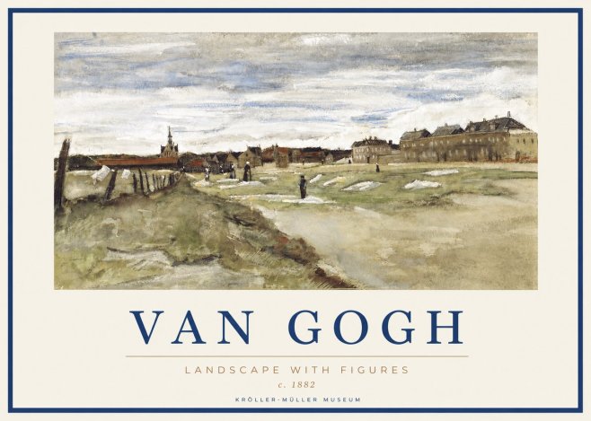 Van Gogh Landscape with Figures No2 - Plakat