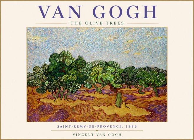 Van Gogh The Olive Trees No5 - Plakat