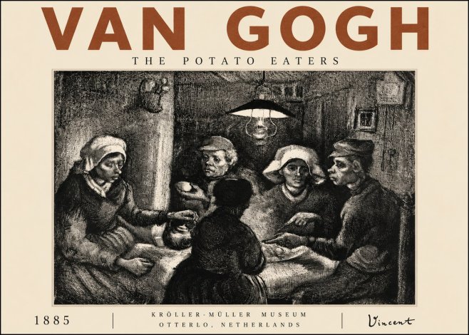 Van Gogh The Potato Eaters I No4 - Plakat
