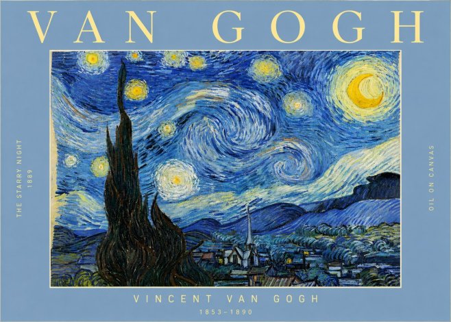 Van Gogh The Starry Night No2 - Plakat