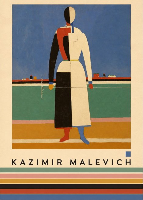 Kazimir Malevich Woman with a Rake No3 - Plakat