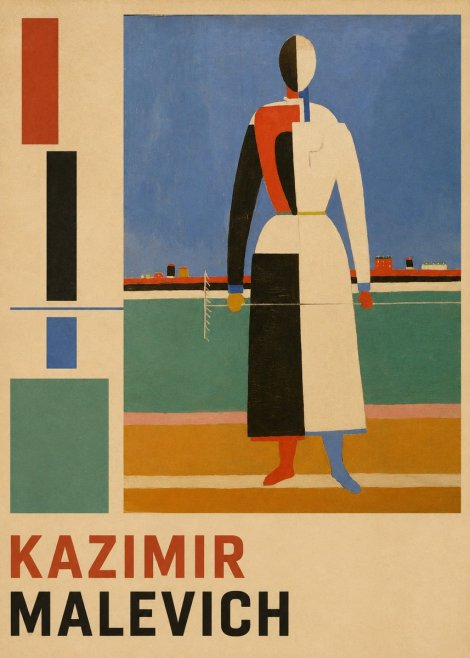 Kazimir Malevich Woman with a Rake No5 - Plakat