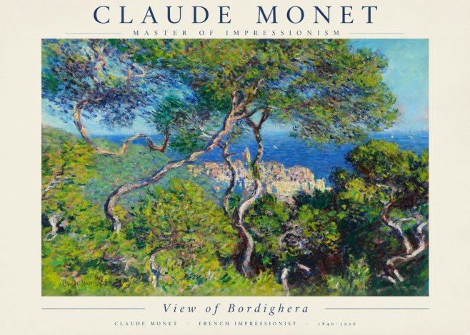 Monet View of Bordighera No1 - Plakat