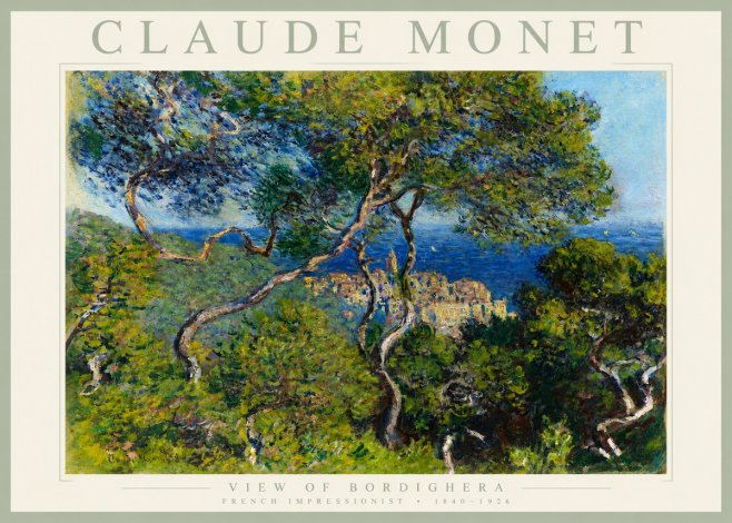 Monet View of Bordighera No3 - Plakat