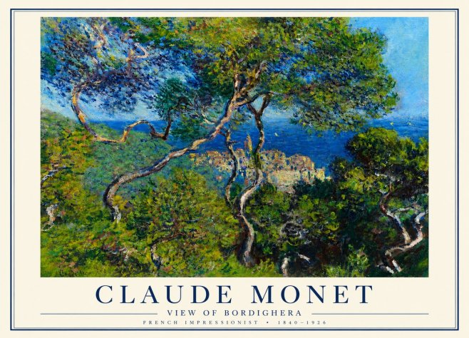 Monet View of Bordighera No4 - Plakat