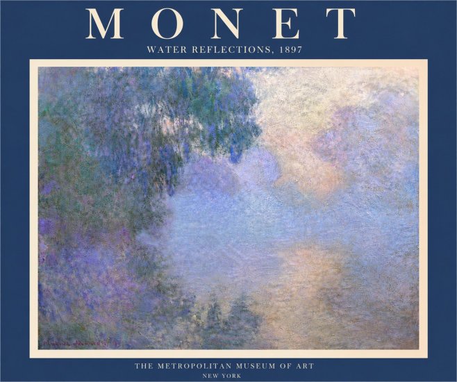 Monet Water Reflections No6 - Plakat