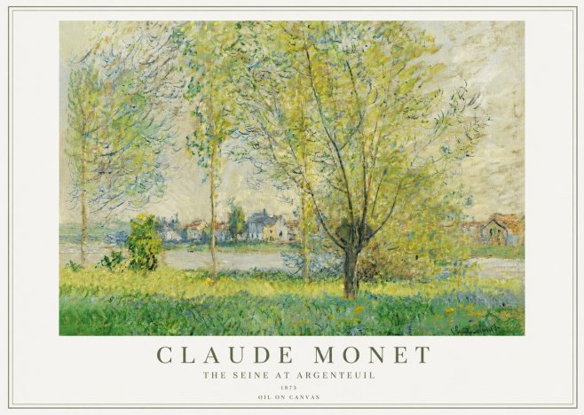 Monet The Seine at Argenteil No3 - Plakat