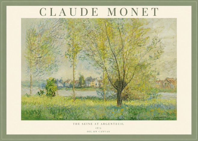 Monet The Seine at Argenteil No4 - Plakat