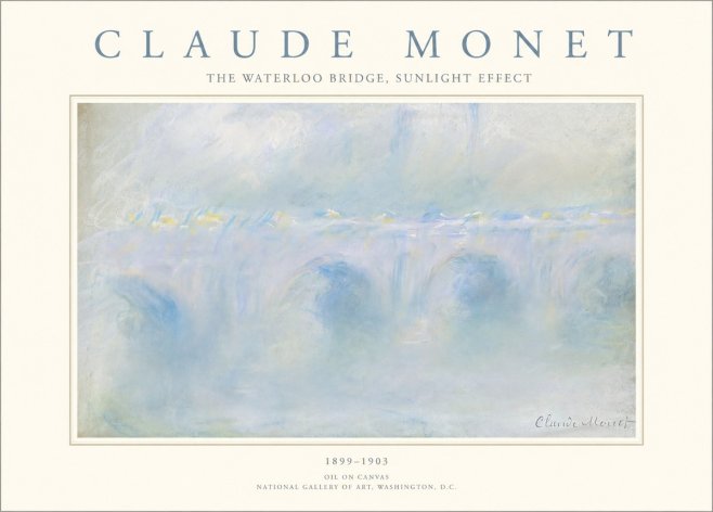 Monet The Waterloo Bridge, Sunlight Effect No1 - Plakat