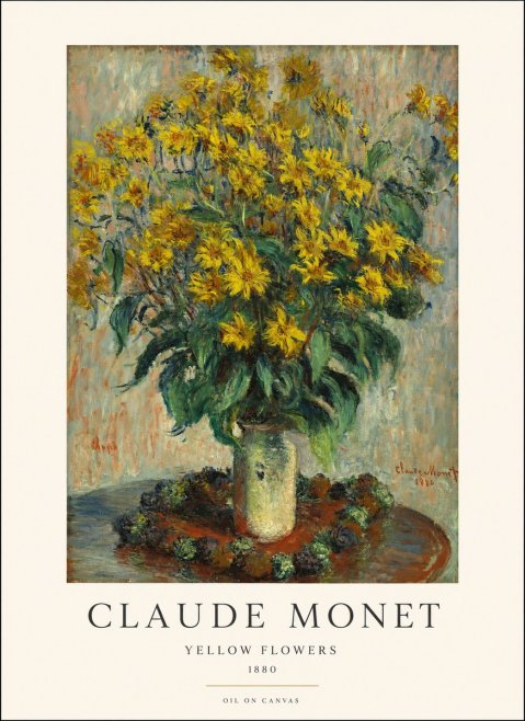 Monet Yellow Flowers No1 - Plakat