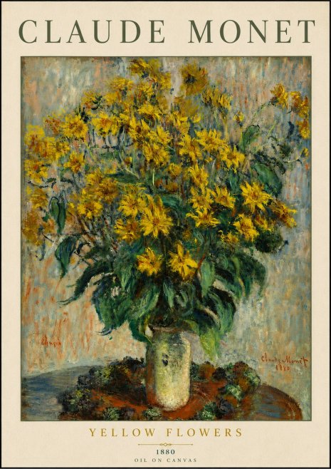 Monet Yellow Flowers No5 - Plakat