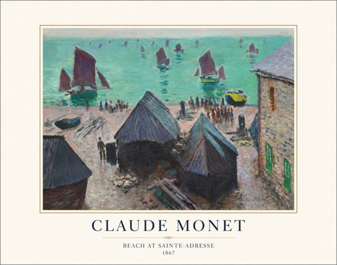 Monet Beach at Sainte-adresse No1 - Plakat