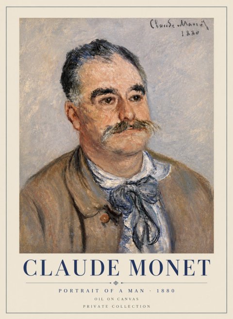 Monet Portrait of a Man No6 - Plakat