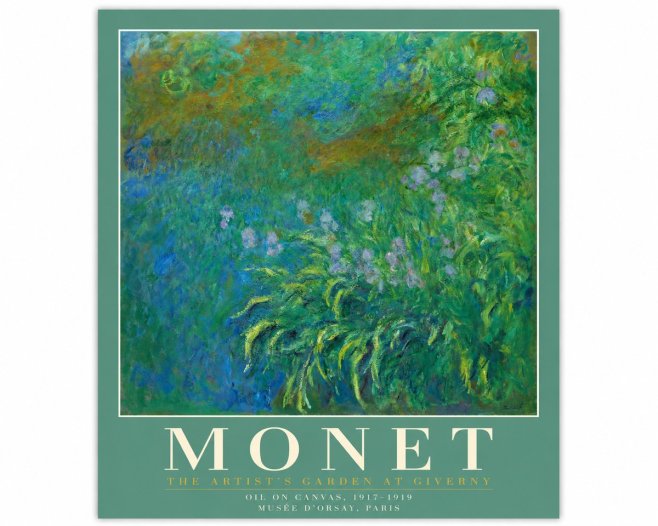 Monet The Artist's Garden at Giverny No2 - Plakat