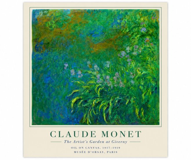 Monet The Artist's Garden at Giverny No6 - Plakat