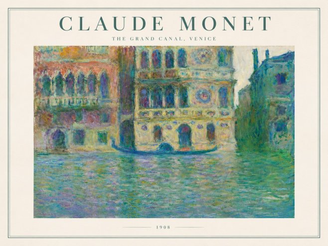 Monet The Grand Canal, Venice No3 - Plakat