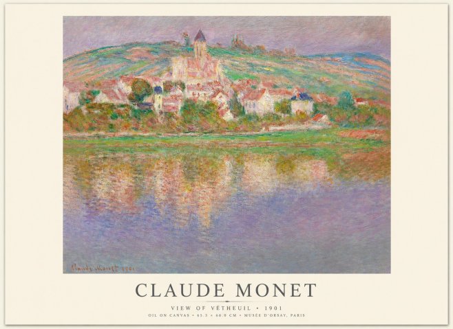 Monet View of Vétheuil I No1 - Plakat