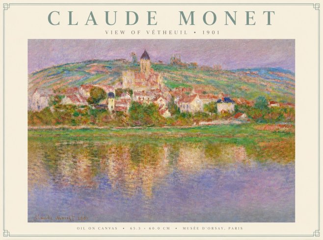 Monet View of Vétheuil I No5 - Plakat