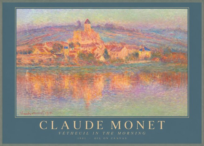 Monet Vétheuil in the Morning No2 - Plakat