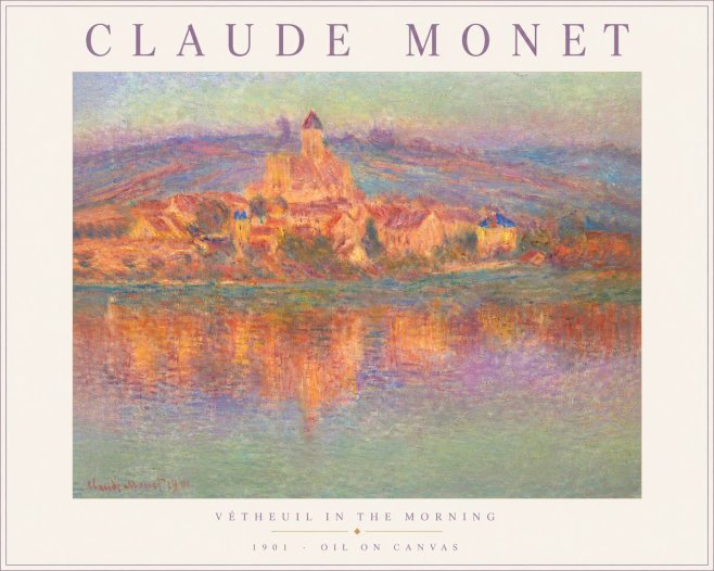Monet Vétheuil in the Morning No3 - Plakat