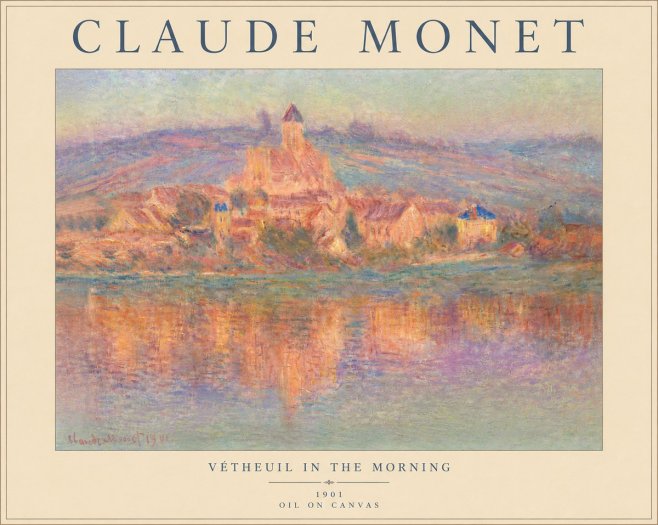 Monet Vétheuil in the Morning No4 - Plakat
