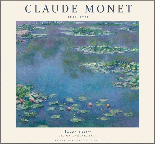 Monet Water Lilies I No1 - Plakat